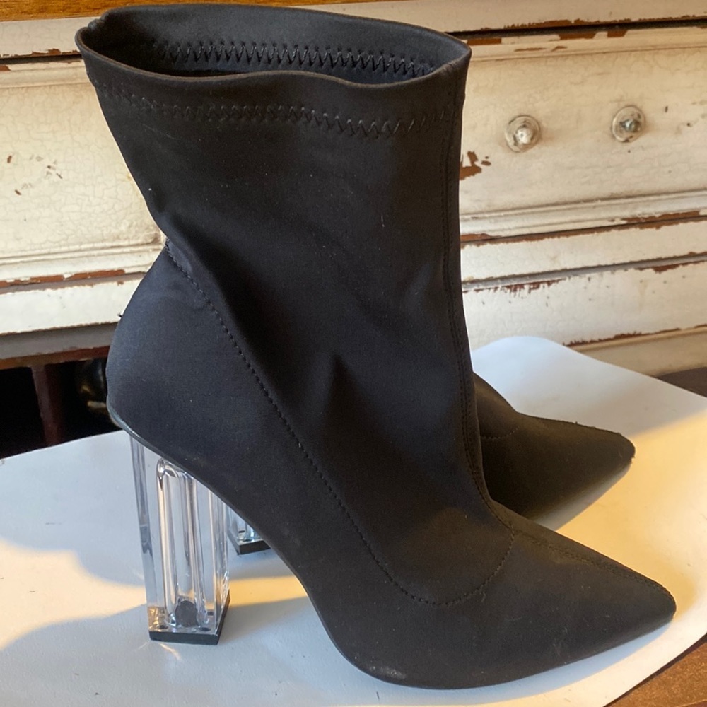 Clear Heel Pointed Boot size 9 - Picture 2 of 6